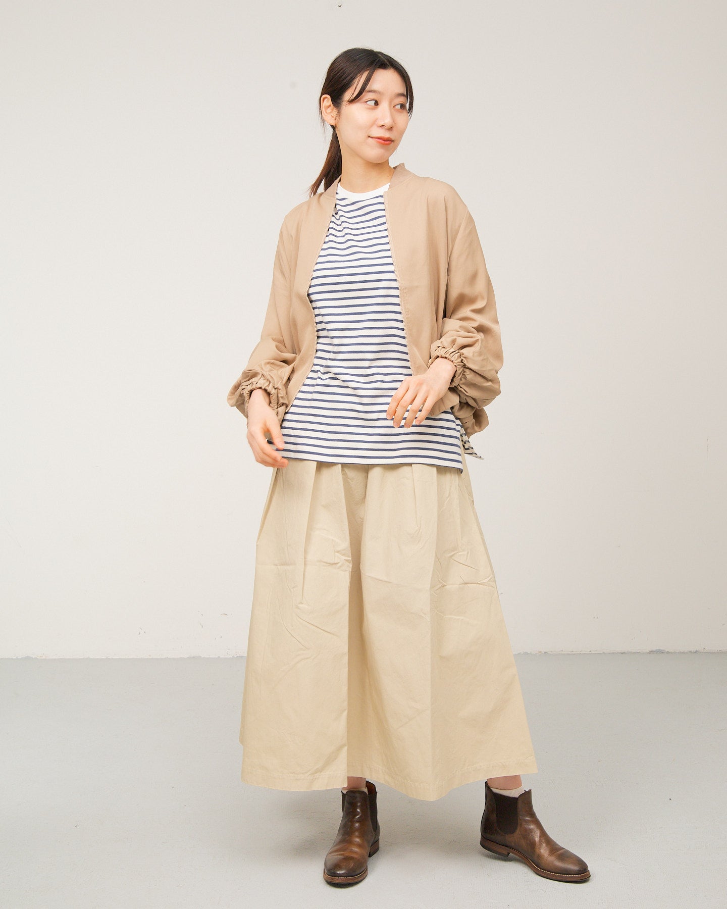 LILOU+LILY TENCEL BALOON SLEEVE JACKET 2508YO-1216