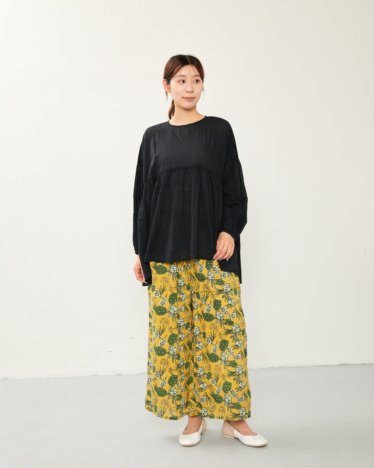 80's Voile WIDE BLOUSES 2601GH-0501 / LILOU&LILY ﾘﾙｱﾝﾄﾞﾘﾘｰ