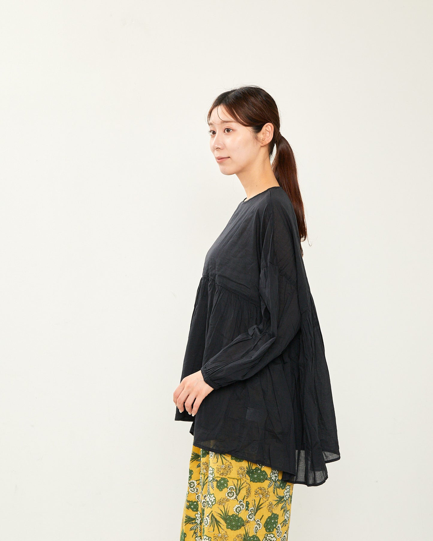 80's Voile WIDE BLOUSES 2601GH-0501 / LILOU&LILY ﾘﾙｱﾝﾄﾞﾘﾘｰ