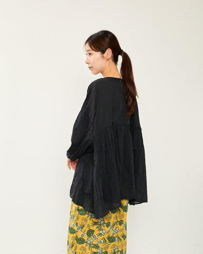 80's Voile WIDE BLOUSES 2601GH-0501 / LILOU&LILY ﾘﾙｱﾝﾄﾞﾘﾘｰ