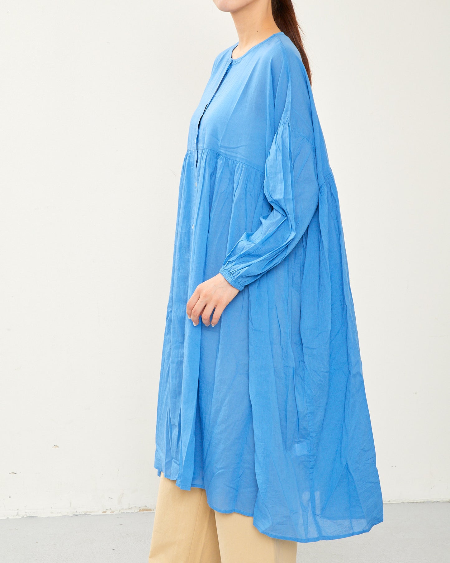 80's Voile WIDE TUNIC ONE-PIECE 2601GH-0502 / LILOU&LILY ﾘﾙｱﾝﾄﾞﾘﾘｰ