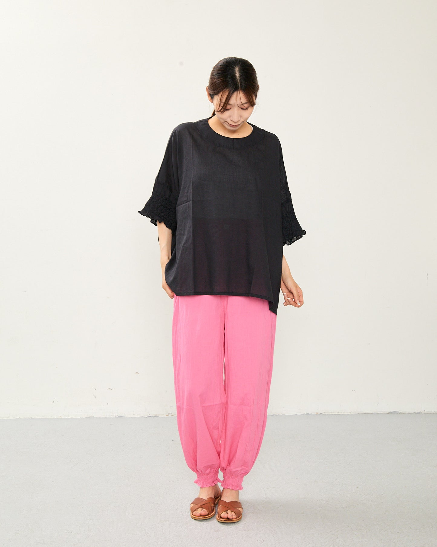 Indian Voile Pants 2602GH-0704/ LILOU&LILY ﾘﾙｱﾝﾄﾞﾘﾘｰ