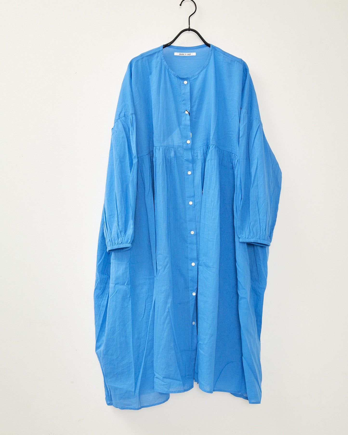 80's Voile WIDE TUNIC ONE-PIECE 2601GH-0502 / LILOU&LILY ﾘﾙｱﾝﾄﾞﾘﾘｰ