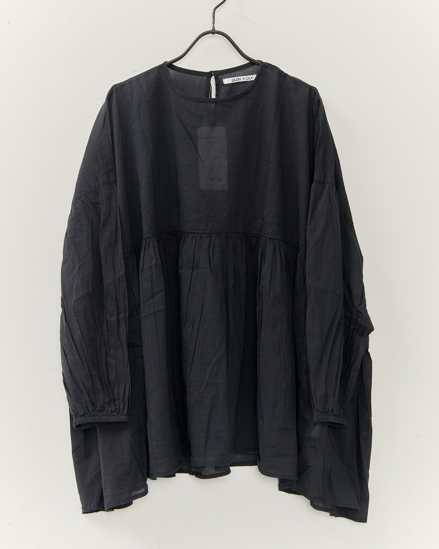 80's Voile WIDE BLOUSES 2601GH-0501 / LILOU&LILY ﾘﾙｱﾝﾄﾞﾘﾘｰ