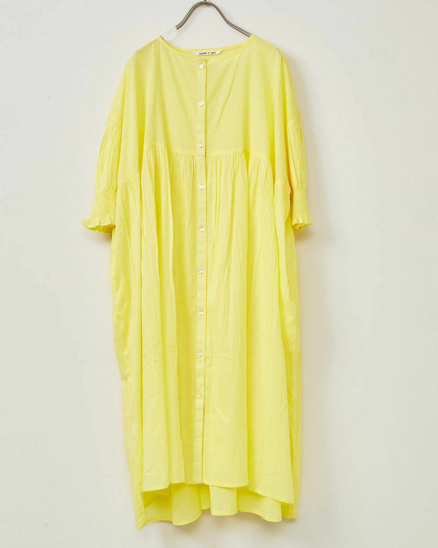 Indian Voile Gather One-Piece Dress 2602GH-0703/ LILOU&LILY ﾘﾙｱﾝﾄﾞﾘﾘｰ
