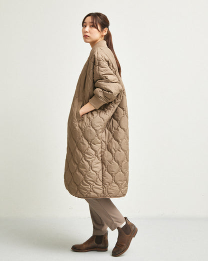 LILOU+LILY QUILTING REVERSIBLE DOLMAN COAT 2507YJ-1116