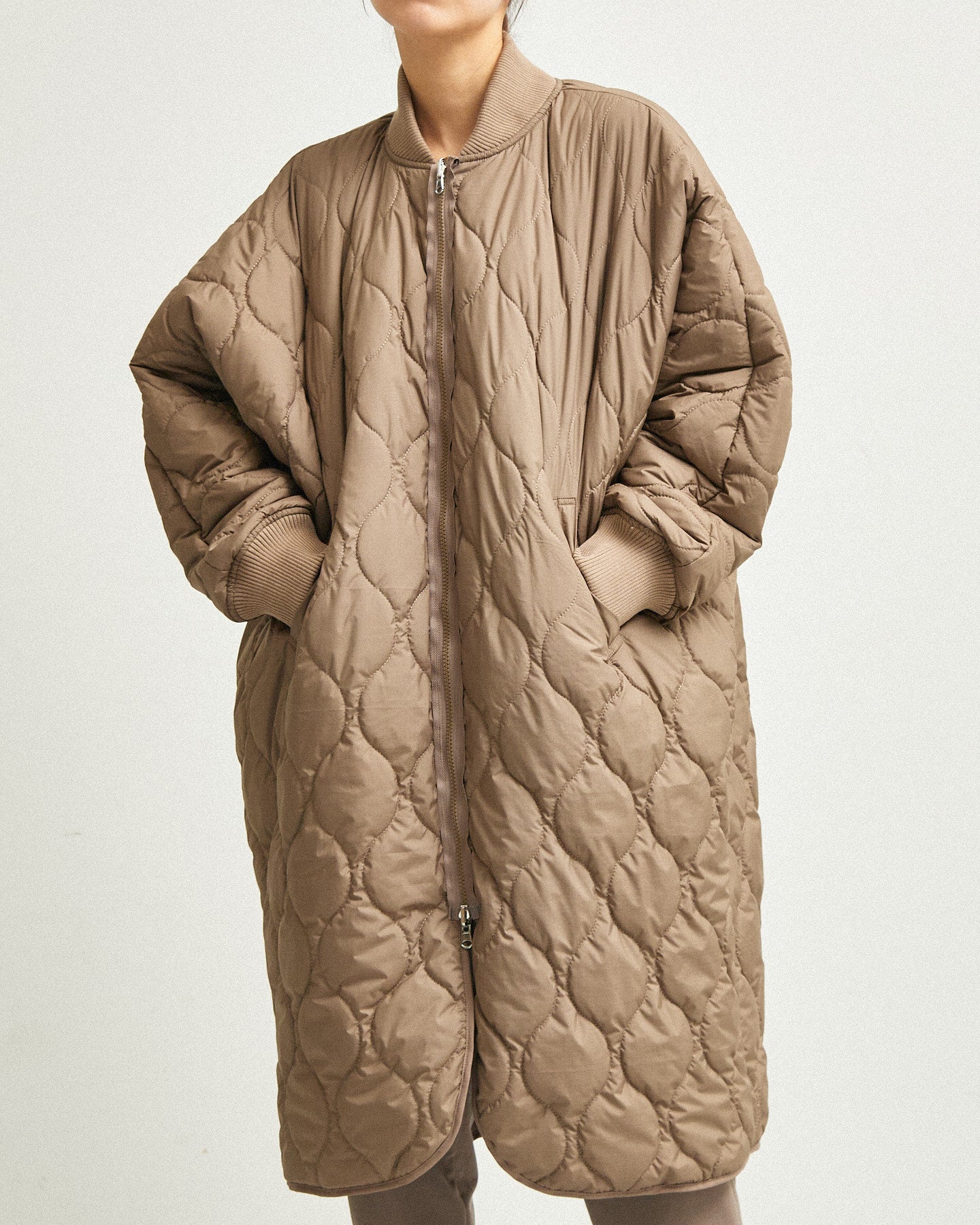 LILOU+LILY QUILTING REVERSIBLE DOLMAN COAT 2507YJ-1116