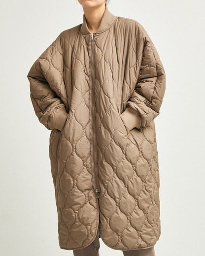 LILOU+LILY QUILTING REVERSIBLE DOLMAN COAT 2507YJ-1116