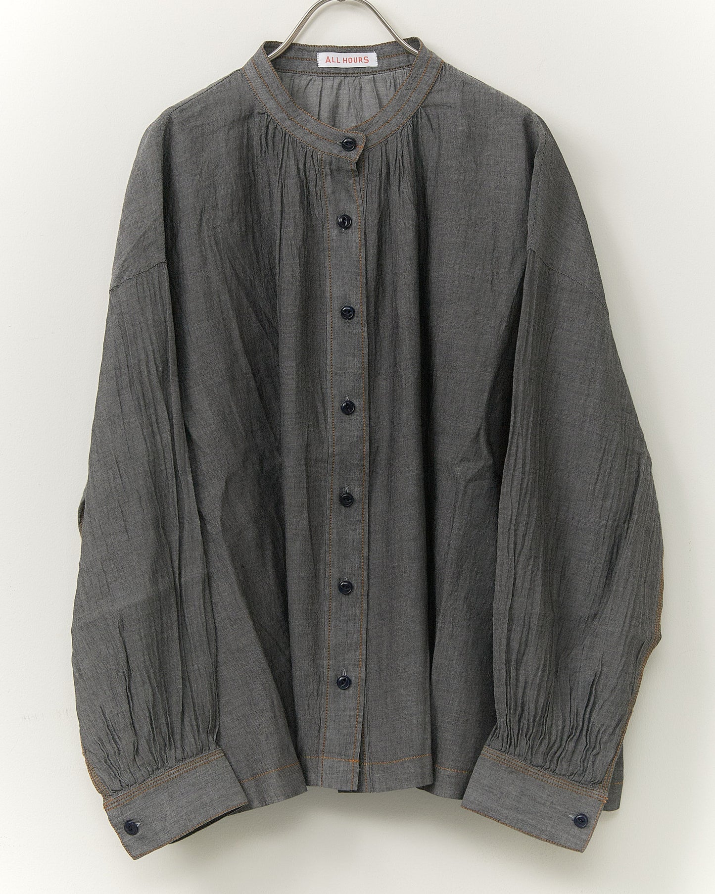 2.5OZ GAUZE DENIM FRENCH WORK SHIRTS AH602-0708 / ALLHOURS ｵｰﾙｱﾜｰｽﾞ