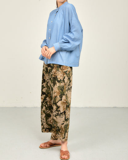 2.5OZ GAUZE DENIM FRENCH WORK SHIRTS AH602-0708 / ALLHOURS ｵｰﾙｱﾜｰｽﾞ