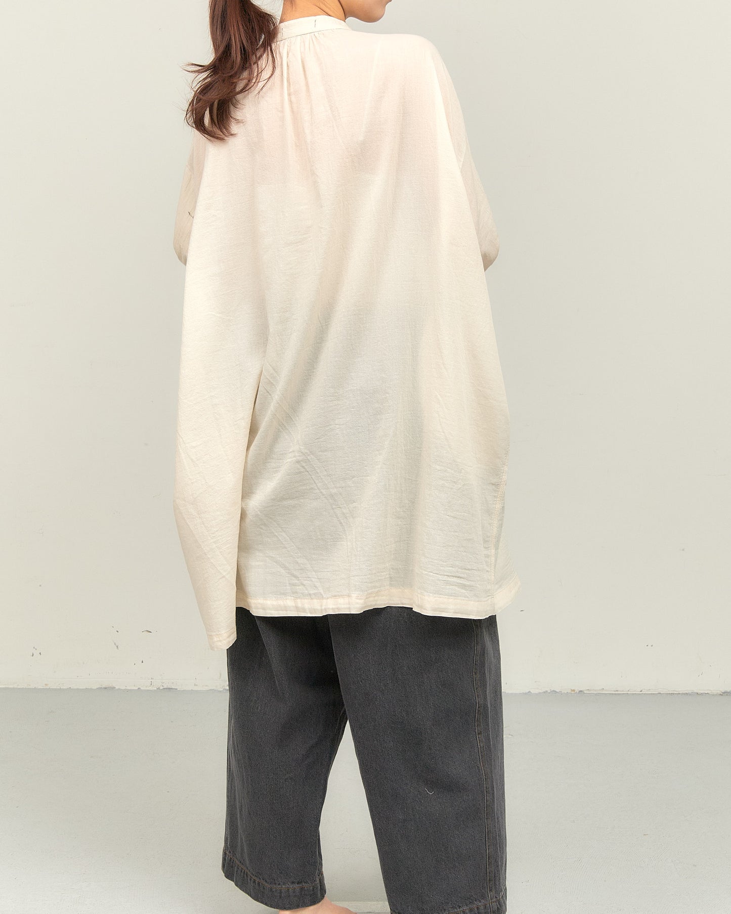 2.5OZ GAUZE DENIM FRENCH WORK ONE-PIECE DRESS AH602-0709 / ALLHOURS ｵｰﾙｱﾜｰｽﾞ