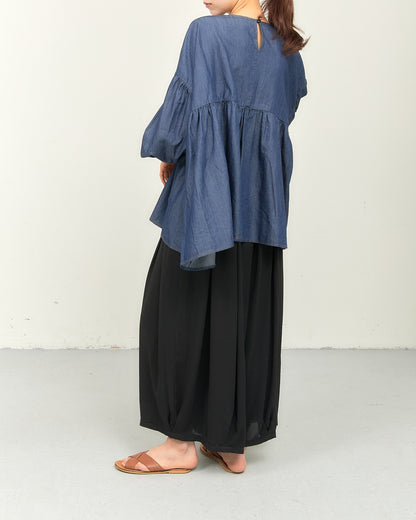 TENCEL DENIM BLOUSES AH602-0710 / ALLHOURS ｵｰﾙｱﾜｰｽ