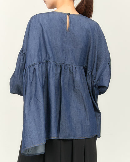 TENCEL DENIM BLOUSES AH602-0710 / ALLHOURS ｵｰﾙｱﾜｰｽ