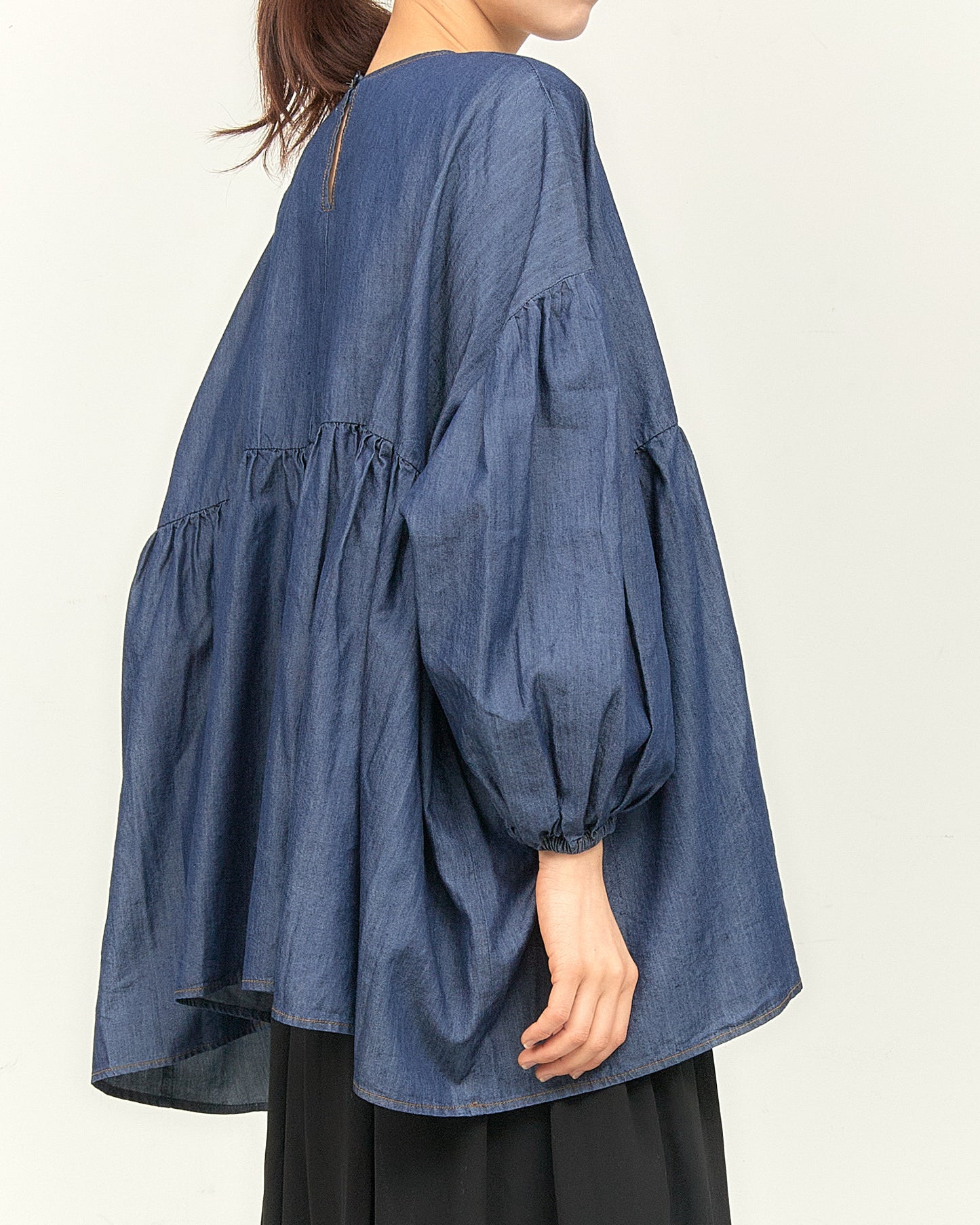 TENCEL DENIM BLOUSES AH602-0710 / ALLHOURS ｵｰﾙｱﾜｰｽ
