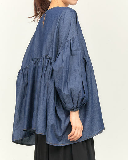 TENCEL DENIM BLOUSES AH602-0710 / ALLHOURS ｵｰﾙｱﾜｰｽ
