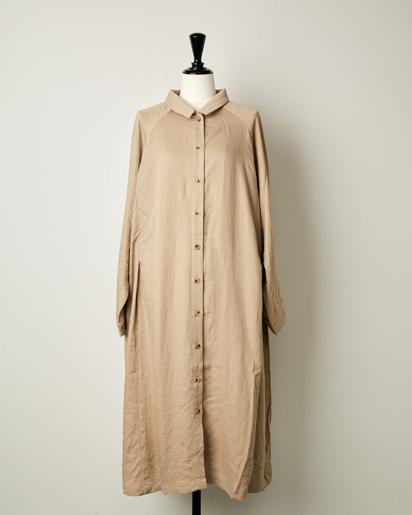 COTTON LINEN COAT OP 260910 / HIBINE