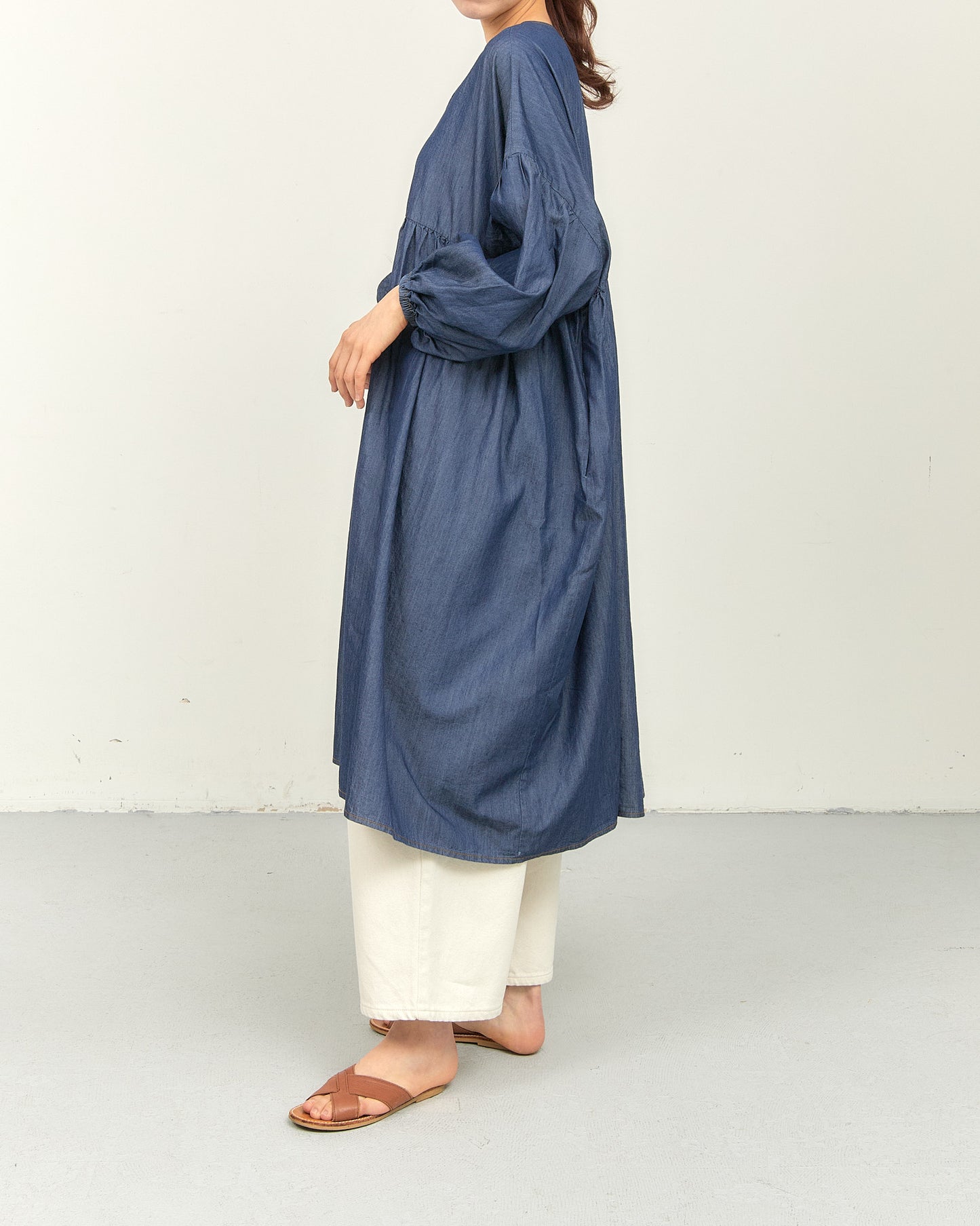 TENCEL DENIM ONE-PIECE DRESS AH602-0711 / ALLHOURS ｵｰﾙｱﾜｰｽ