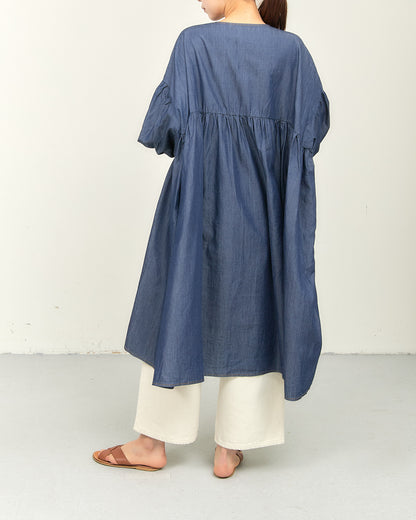 TENCEL DENIM ONE-PIECE DRESS AH602-0711 / ALLHOURS ｵｰﾙｱﾜｰｽ