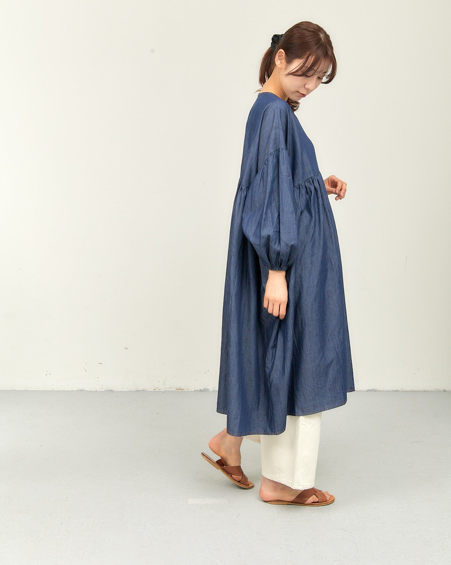 TENCEL DENIM ONE-PIECE DRESS AH602-0711 / ALLHOURS ｵｰﾙｱﾜｰｽ