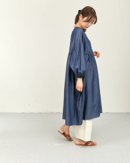 TENCEL DENIM ONE-PIECE DRESS AH602-0711 / ALLHOURS ｵｰﾙｱﾜｰｽ