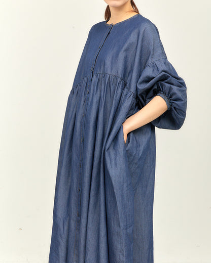 TENCEL DENIM ONE-PIECE DRESS AH602-0711 / ALLHOURS ｵｰﾙｱﾜｰｽ
