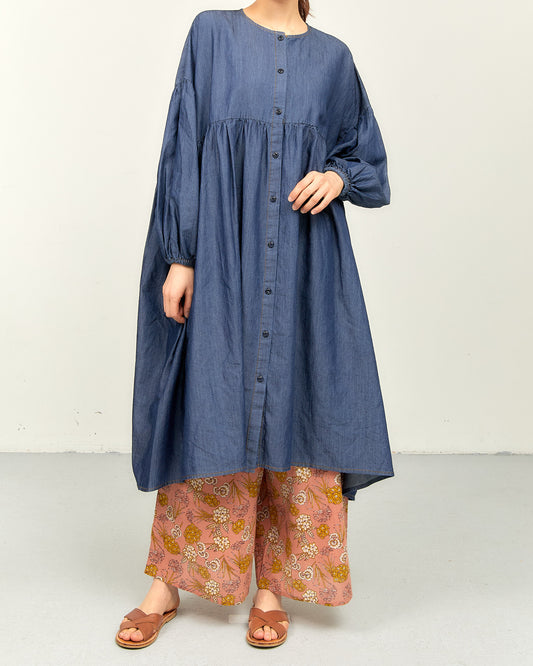 TENCEL DENIM ONE-PIECE DRESS AH602-0711 / ALLHOURS ｵｰﾙｱﾜｰｽ