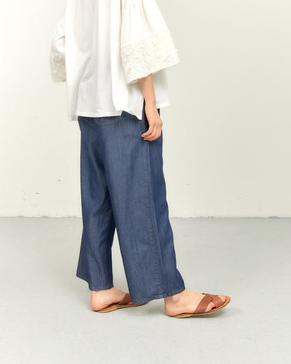 TENCEL DENIM WIDE STRAIGHT PANTS AH602-072 / ALLHOURS ｵｰﾙｱﾜｰｽ