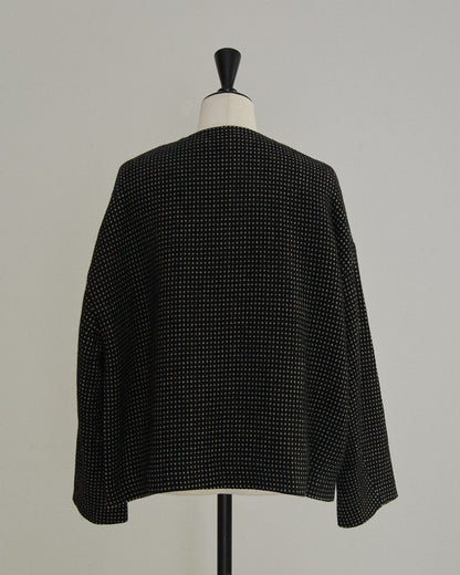 RECYCLE WOOL TWEED PIN DOT JACKET 2604YJ-0914 / LILOU&LILY ﾘﾙｱﾝﾄﾞﾘﾘｰ