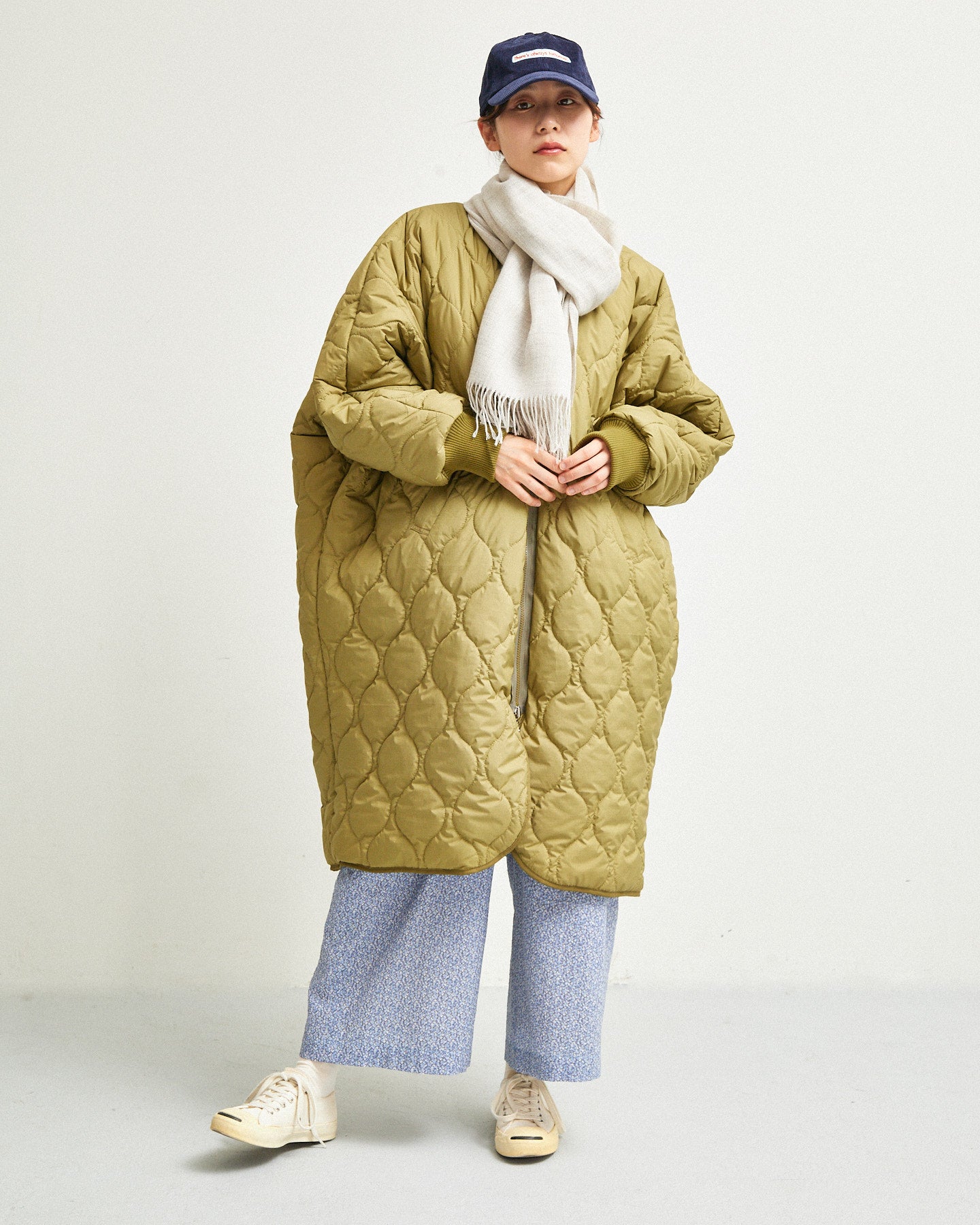 LILOU+LILY QUILTING REVERSIBLE DOLMAN COAT 2507YJ-1116