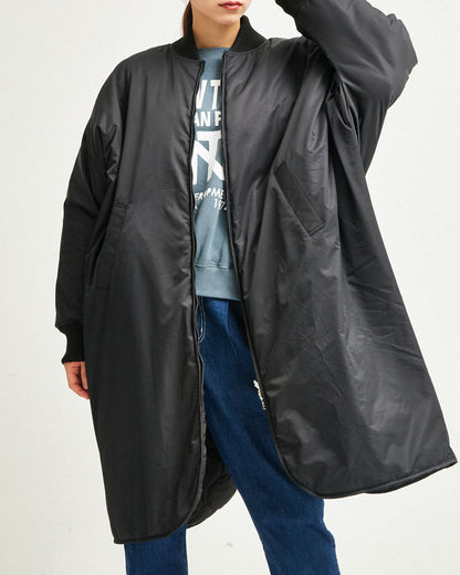 LILOU+LILY QUILTING REVERSIBLE DOLMAN COAT 2507YJ-1116