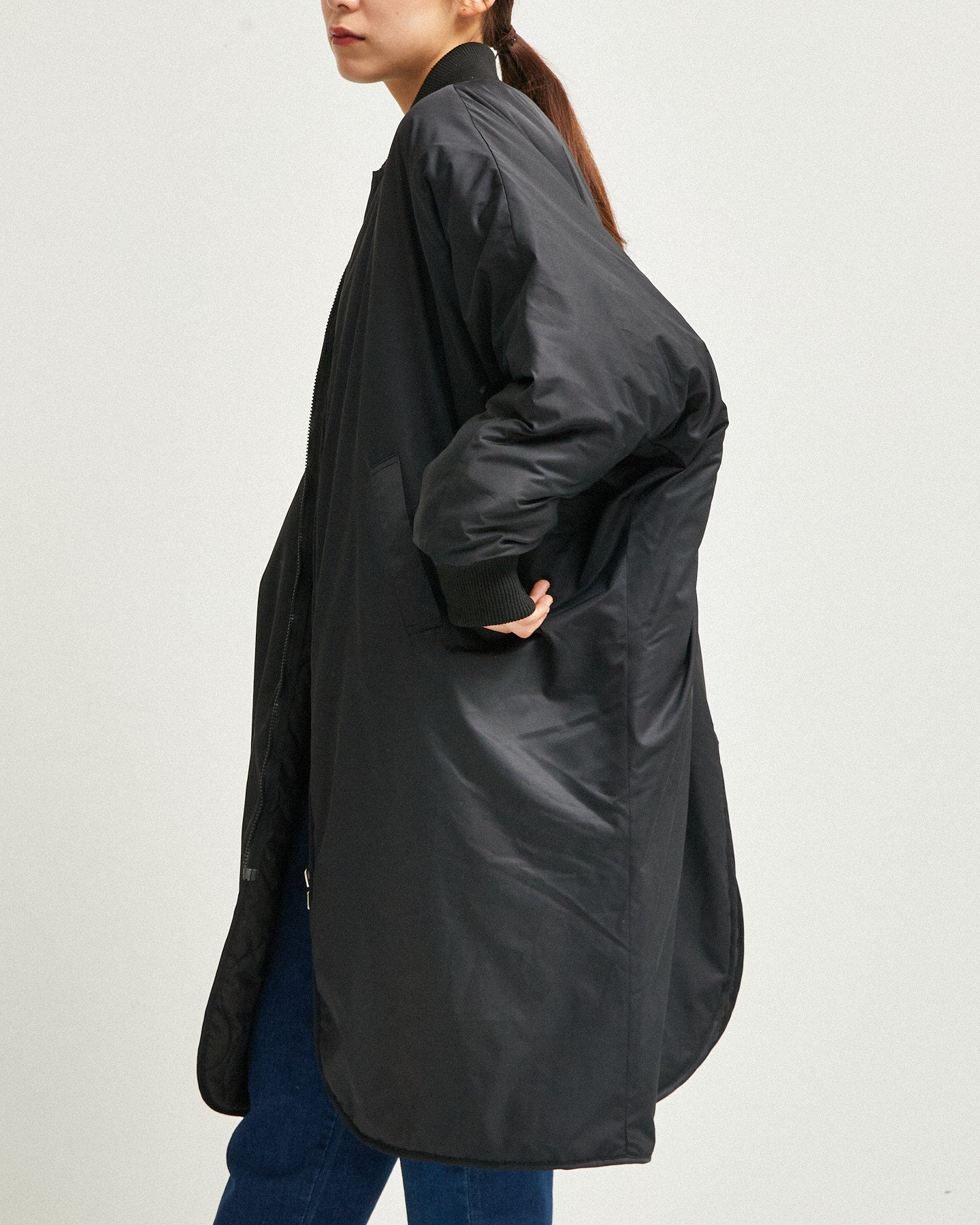 LILOU+LILY QUILTING REVERSIBLE DOLMAN COAT 2507YJ-1116