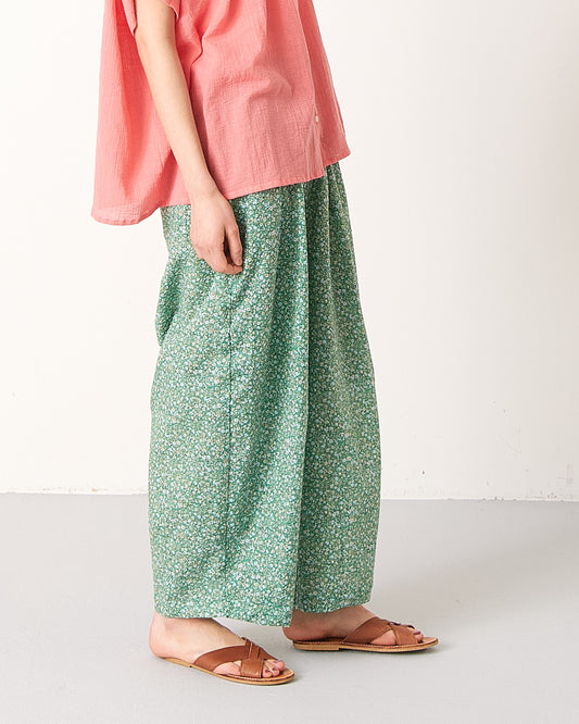 LILOU+LILY 80 LAWN FLOWER PRINT WIDE PANTS 2501FP-0412