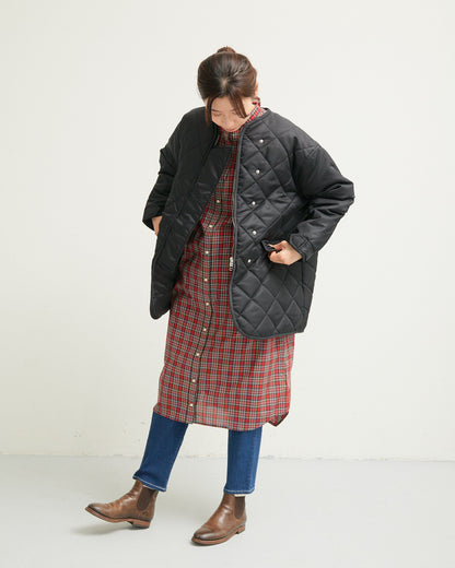 LILOU+LILY DIAMOND QUILT COAT 2405YJ-1030