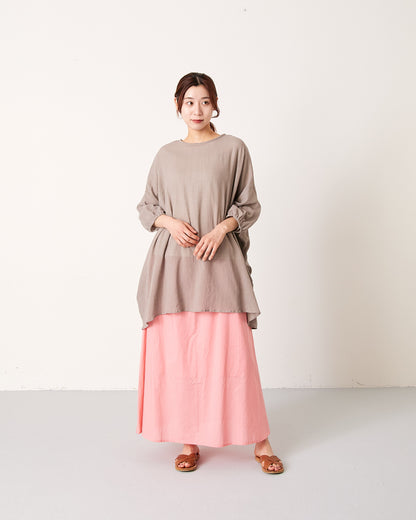 60 LAWN  GATHER SKIRT 2501FP-0425 /LILOU&LILY ﾘﾙｱﾝﾄﾞﾘﾘｰ
