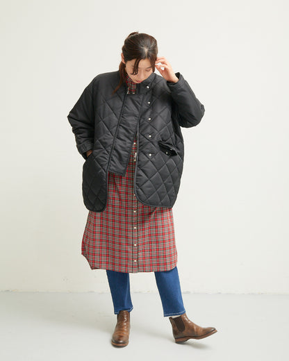 LILOU+LILY DIAMOND QUILT COAT 2405YJ-1030