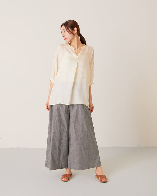 LILOU+LILY ACETATE FRENCH TWILL VINTAGE FINISH SKIPPER SHIRTS 2501FP-0505