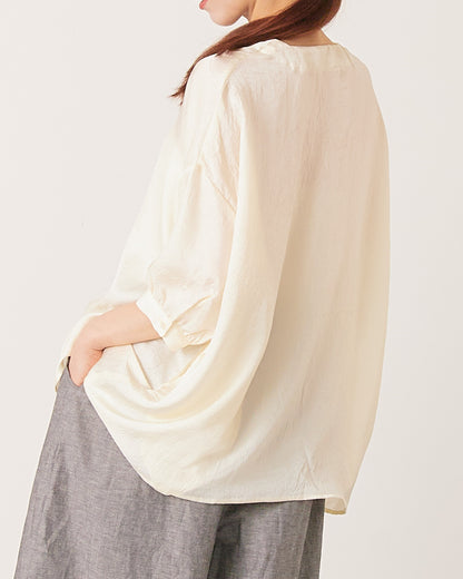 LILOU+LILY ACETATE FRENCH TWILL VINTAGE FINISH SKIPPER SHIRTS 2501FP-0505