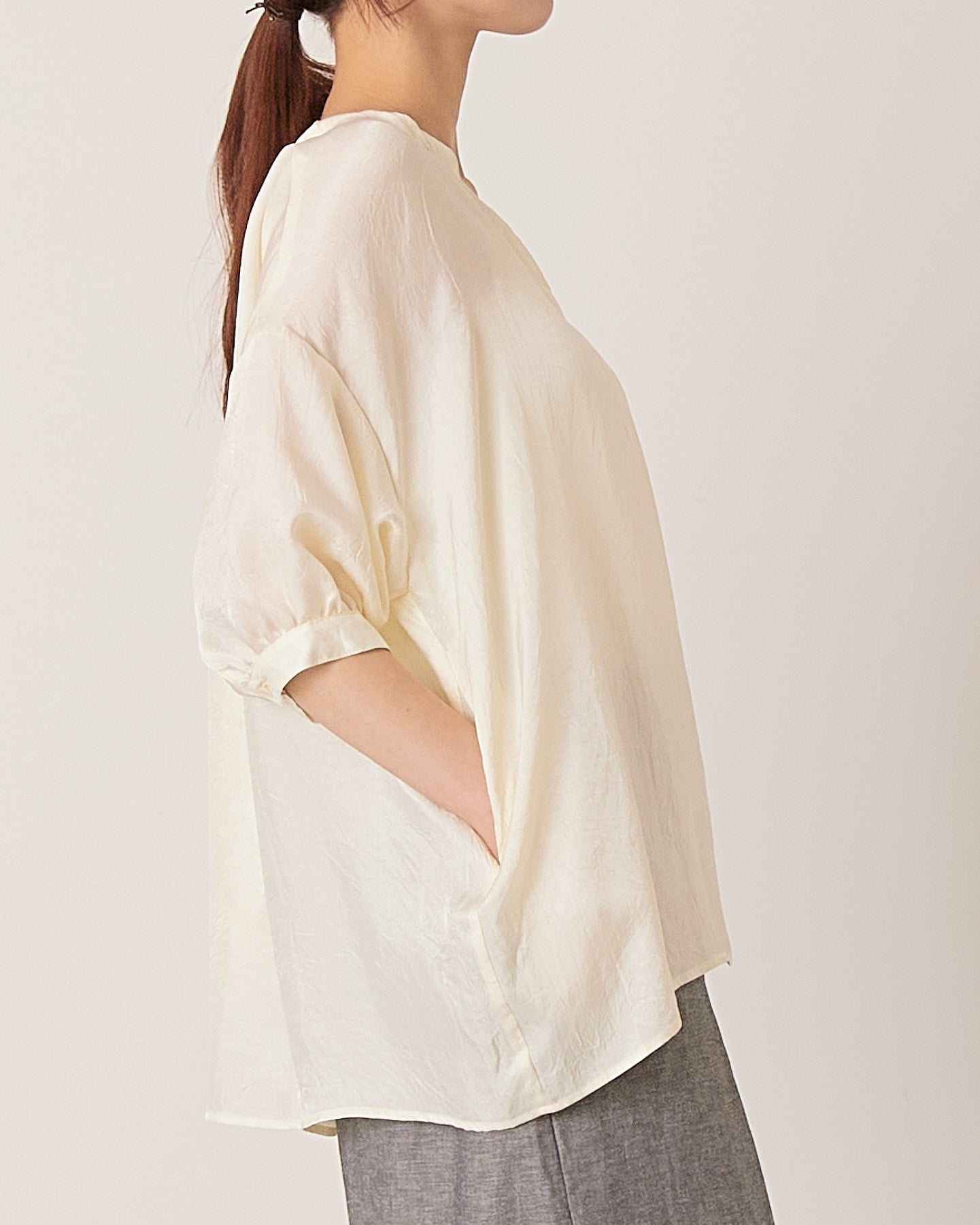 LILOU+LILY ACETATE FRENCH TWILL VINTAGE FINISH SKIPPER SHIRTS 2501FP-0505
