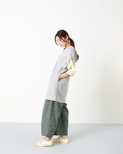 LILOU+LILY 40/20 MINI SWEAT HOODED LONG VEST 2501TS-0522
