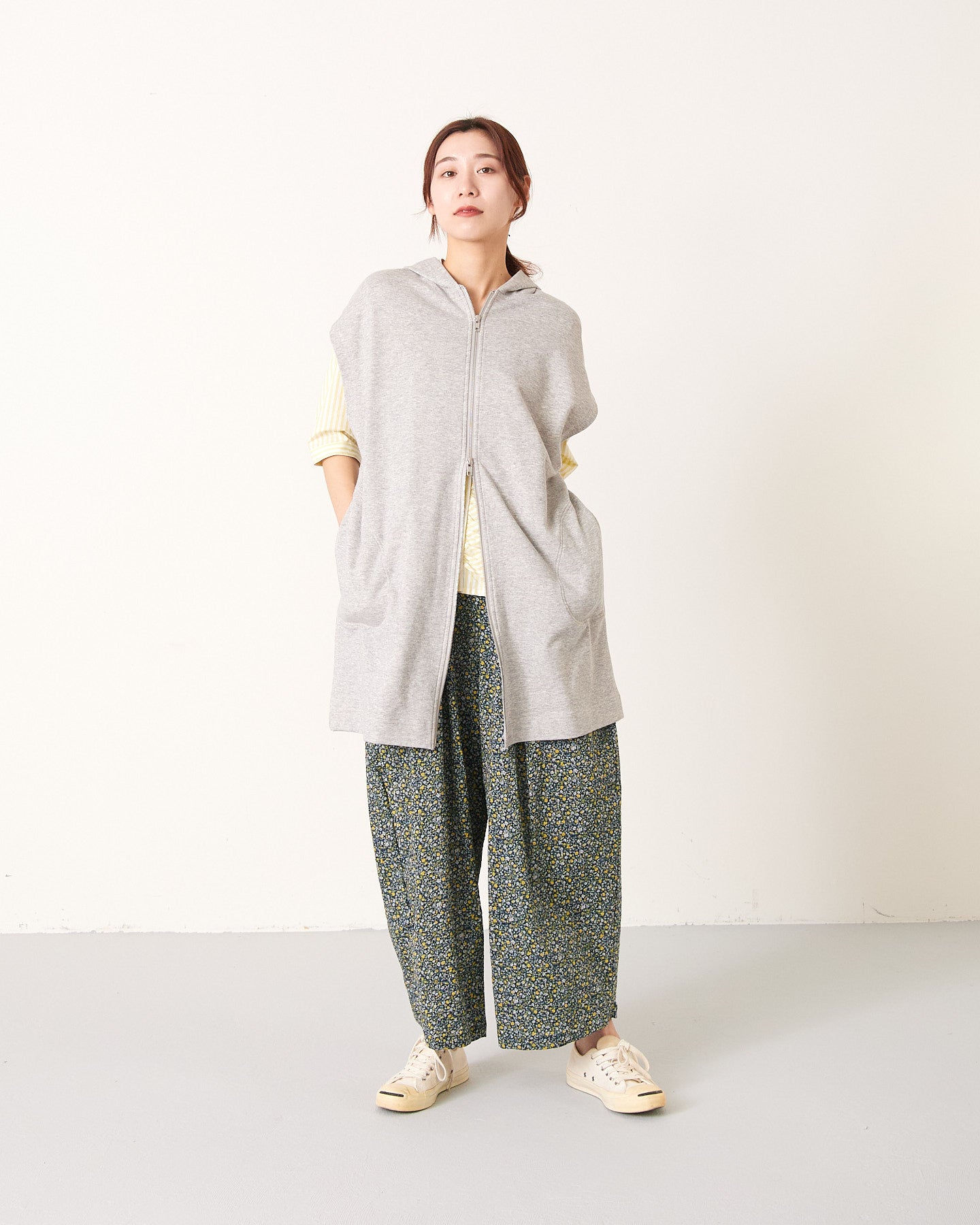 LILOU+LILY 80 LAWN FLOWER PRINT WIDE PANTS 2501FP-0412