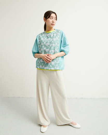 LILOU+LILY 60LAWN BOTANICAL EMBROIDERY BLOUSES 2501FP-0514