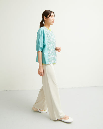 LILOU+LILY 60LAWN BOTANICAL EMBROIDERY BLOUSES 2501FP-0514
