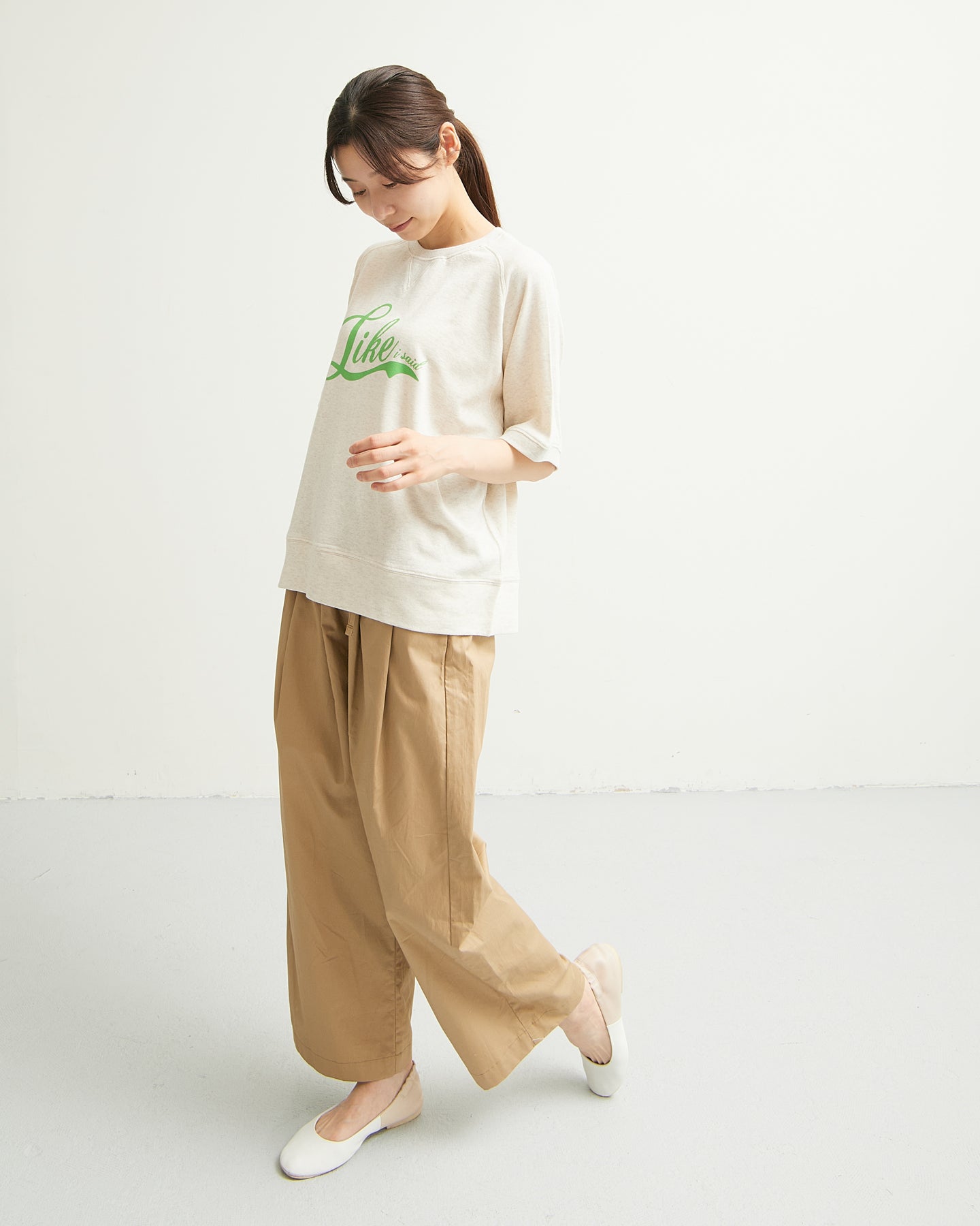 ALL HOURS FREEDOM SLEEVE MINI SWEAT HALF SLEEVE~Like~AH501-0511
