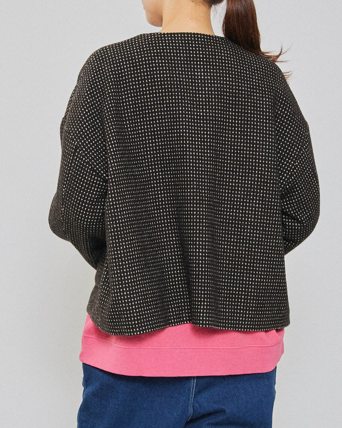 RECYCLE WOOL TWEED PIN DOT JACKET 2604YJ-0914 / LILOU&LILY ﾘﾙｱﾝﾄﾞﾘﾘｰ