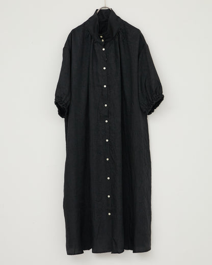 LILOU+LILY ACETATE FRENCH TWILL VINTAGE FINISH MOCK ONE-PIECE DRESS 2501FP-0506