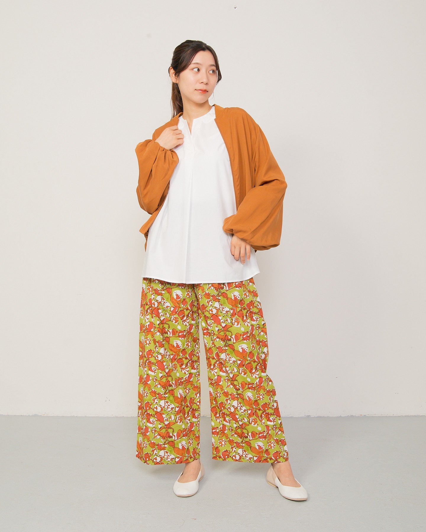 LILOU+LILY TENCEL BALOON SLEEVE JACKET 2508YO-1216