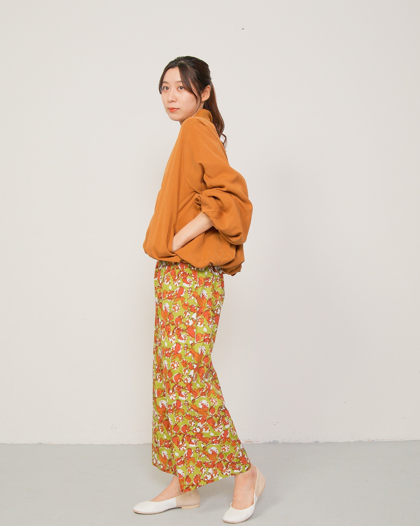 LILOU+LILY TENCEL BALOON SLEEVE JACKET 2508YO-1216