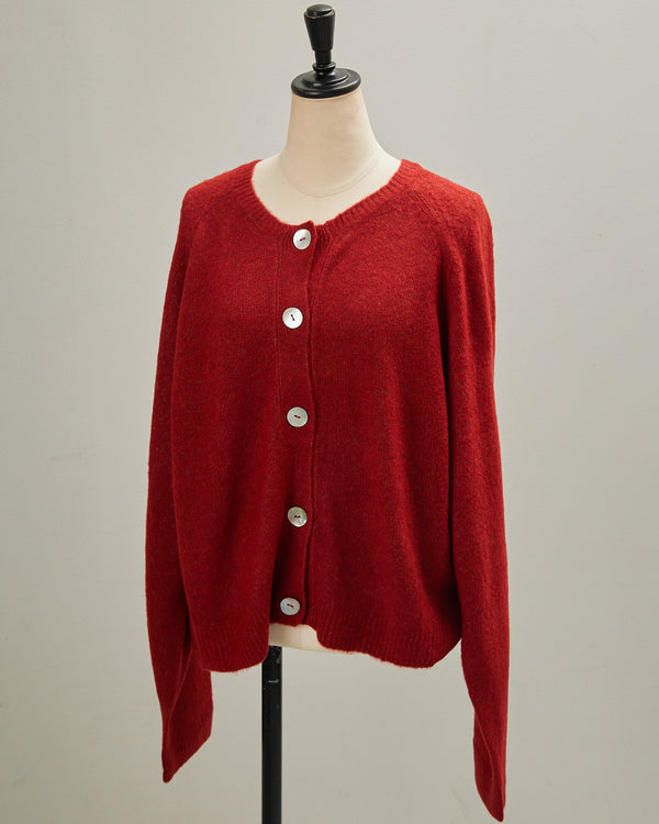 7GAUZE RIB KNIT CARDIGAN 2601019 / HIBINE