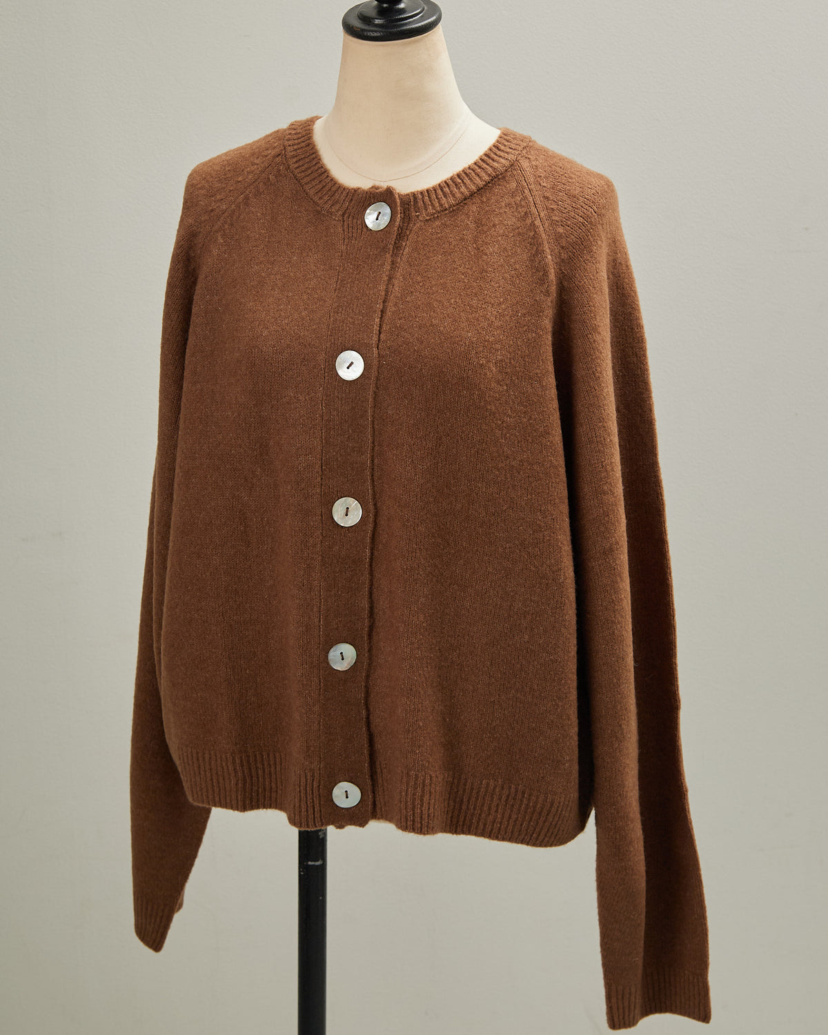 7GAUZE RIB KNIT CARDIGAN 2601019 / HIBINE