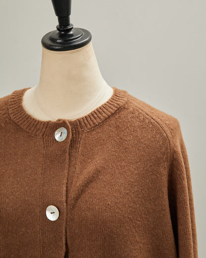 7GAUZE RIB KNIT CARDIGAN 2601019 / HIBINE